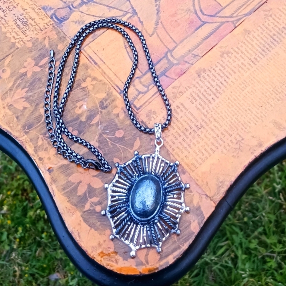 Very Unique OOAK Artist Created Spiderweb Necklace